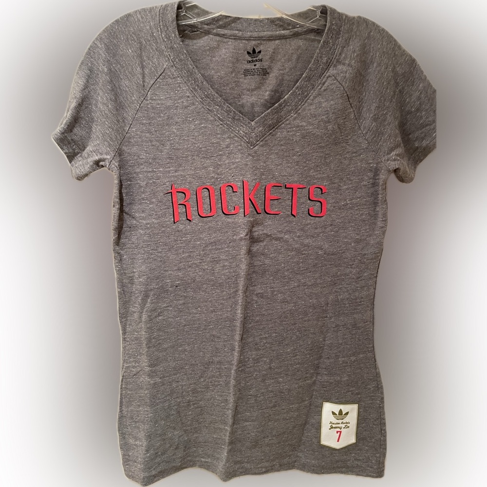 NWOT Adidas Gray Houston Rockets Jeremy Lin #7 women’s Tee